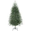 HOMCOM 6 ft Full Spruce Christmas Tree with Realistic Dense Tips, Easy Assembly - Green
