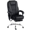 Vinsetto Heated Reclining Massaging Office Desk Chair with Footrest Massage Black