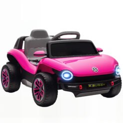 AIYAPLAY Volkswagen Licensed Kids Electric Car with Remote Control for Ages 3-6 Years, Pink