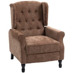 HOMCOM 150 Reclining Vintage Armchair, with footrest - Brown