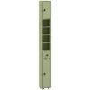 kleankin 180cm Slim Bathroom Cabinet, with Drawer, Shelves and Cupboards - Green