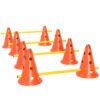 PawHut Dog Agility Equipment Set of Eight Cones, Eight Poles w/ Carry Bag, Four-Piece Adjustable Height Jumping Obstacles