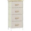 HOMCOM Chest of Four Fabric Drawers - Beige