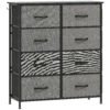 HOMCOM Chest of Eight Fabric Drawers - Charcoal Grey