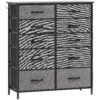 HOMCOM Chest of Ten Fabric Drawers - Charcoal Grey