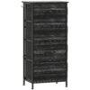 HOMCOM Chest of Four Fabric Drawers - Black