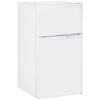 HOMCOM 88L Under Counter Fridge Freezer, Small Refrigerator with 5-Setting, 3 Star Freezer Rating, White