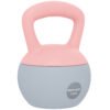 SPORTNOW 12KG Soft Kettlebell, Kettlebell with Non-Slip Handle for Home Gym, Weight Lifting, Strength Training, Pink/Grey