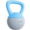 SPORTNOW 8KG Soft Kettlebell, Kettlebell with Non-Slip Handle for Home Gym, Weight Lifting, Strength Training, Light Blue/Grey
