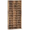 HOMCOM CD Storage Unit with Adjustable Shelves, 102 x 195 cm, Rustic Brown