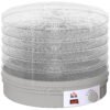 HOMCOM 5 Tier Food Dehydrator, 245W Food Dryer Machine with Adjustable Temperature Control for Drying Fruit, Meat, Vegetable, Jerky and Pet Treat, Grey