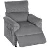 HOMCOM Corduroy Electric Massage Recliner - Grey