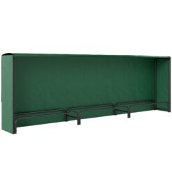 Outsunny Firewood Rack with Waterproof Cover, Heavy Duty Metal Log Store Indoors, Log Storage Holder for Outdoor Indoor Fireplace, 300 x 36 x 99 cm, Dark Green
