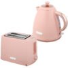 HOMCOM 1.7L 3000W Fast Boil Kettle & 2 Slice Toaster Set, Kettle and Toaster Set with Auto Shut Off, Browning Controls, Light Pink