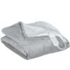 HOMCOM Heated Blanket 180 x 130cm, Electric Throw Blanket with 10 Heat Levels and 10H Timer, Machine Washable Flannel and Cotton Velvet with Overheat Protection, Grey