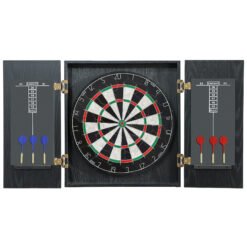 SPORTNOW Bristle Dartboard with Cabinet, 6 Steel Tip Darts, Cabinet