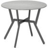 HOMCOM Dining Table, Round Kitchen Table with Black Legs, Anti-slip Foot Pads for Living Room, Dining Room 90 x 76 cm, Grey