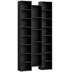 HOMCOM 21-Compartment Bookshelf - Black