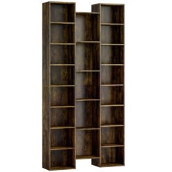 HOMCOM 21-Compartment Bookshelf - Brown