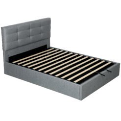HOMCOM 5ft King Ottoman Bed with Gas Lift Storage - Grey