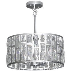 HOMCOM 72 Glass Crystallite Chandelier - Silver-Tone