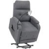 HOMCOM Electric Rise/Recline Armchair, with Reading Light - Grey
