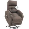 HOMCOM Electric Rise/Recline Armchair, with Reading Light - Brown