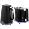 HOMCOM Modern Kettle and Toaster Set - Black