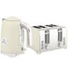 HOMCOM Retro 3000W Kettle and Toaster Set - Grey