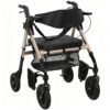HOMCOM Rollator Walker Wheelchair, with Seat - Black