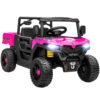 AIYAPLAY Kids Ride on Car, 12V Electric Kids UTV with Electric Dump Bed, 4-Wheel Suspension for 3-8 Years, Pink