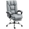 HOMCOM 155 Reclining Faux Leather Swivel Office Chair -Black