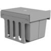 HOMCOM Pull Out Bin, Under Sink Bin - 2 Removable Compartments (15L Each) for 400mm Cabinets, Light Grey