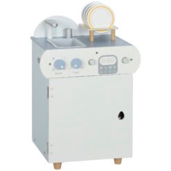 AIYAPLAY Wooden Dishwasher Playset, Kitchen Sink Toys with Faucet, Sink and Accessories, Gift for Boys Girls Toddlers