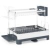 2-Tier Dish Drying Rack with Stemware and Cutlery Holder