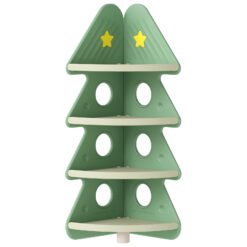 4-Tier Kids Corner Bookshelf for Kids Room and Nursery Playroom-Green