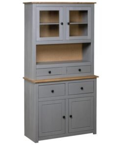 Vintage Kitchen Larder Cabinet Cupboard Storage Pantry Rustic itzcominghome pine 93x40.5x180 cm Solid Pine Panama Range