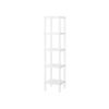 5-Tier Bamboo Bathroom Storage Shelf Cloud White