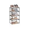 4-Tier Shoe Rack Fits 5 to 10 Pairs 30 x 42.5 x 71.5 cm Black