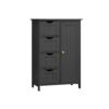 Bathroom Floor Storage Cabinet Ink Black