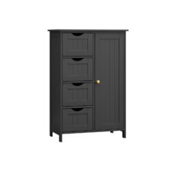 Bathroom Floor Storage Cabinet Ink Black