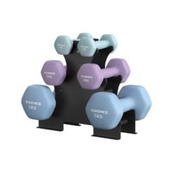 Weight Lifting Dumbbell Kit with Storage Stand Vinyl Coated