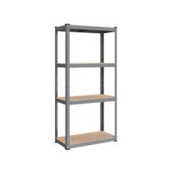 4-Tier Steel Shelving Unit Max. Load 520 kg Slate Grey