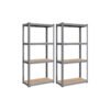 2 Pack 4-Tier Shelving Unit, Steel Shelving Unit for Storage