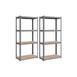 2 Pack 4-Tier Shelving Unit, Steel Shelving Unit for Storage