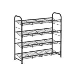 4 Tier Shoe Rack, Stackable Storage Rack