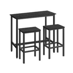 Dining Table Set Ebony Black and Ink Black