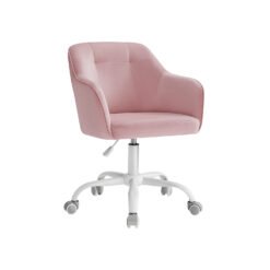 Velvet Swivel Office Chair for Study Jelly Pink