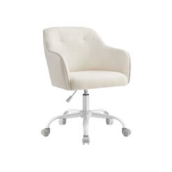 Swivel Desk Chair with Adjustable Height Cappuccino Beige