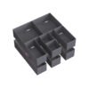 Set of 12 Foldable Fabric Drawer Organisers Slate Grey